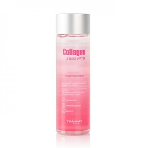 Коллагеновый тонер с розовой водой Trimay Collagen Rose Water Nutrition Toner 11632 фото
