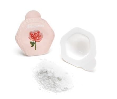 Энзимная пудра для сияния кожи с розовой водой JMsolution Glow Luminious Flower Firming Powder Cleanser Rose 12186 фото
