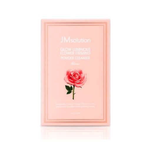 Энзимная пудра для сияния кожи с розовой водой JMsolution Glow Luminious Flower Firming Powder Cleanser Rose 12186 фото