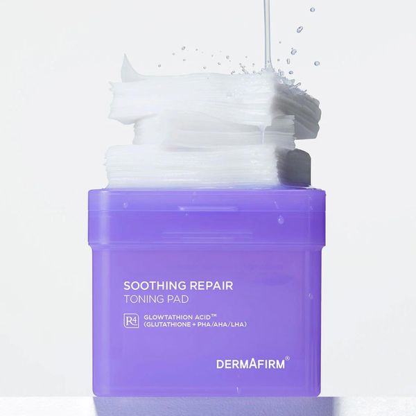 Пады успокаивающие для обновления и восстановления кожи Dermafirm Soothing Repair Toning Pad R4 , 70 штук 18917 фото