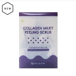 Скраб для лица с коллагеном и молочным белком Mizon Collagen Milky Peeling Scrub - 1 саше 7г 11012 фото