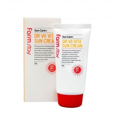 Солнцезащитный крем с витаминным комплексом FarmStay DR-V8 Vita Sun Cream SPF50 PA+++ 15748 фото