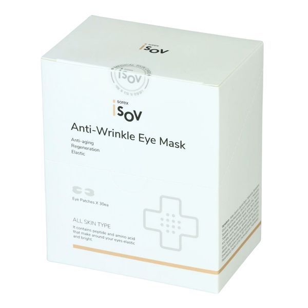 Патчі для верхньої та нижньої повіки з ПДРН і пептидами Isov Sorex Anti-Wrinkle Eye Mask , 30 пар 190116 фото