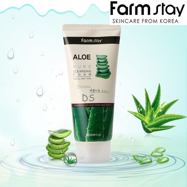 Очищающая пенка с алоэ вера Farm Stay Aloe Pure Cleansing Foam 15350 фото