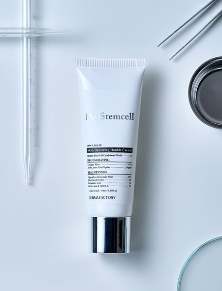 Крем для обличчя з антивіковою і освітлюючою дією Derma Factory Dr.Stemcell Skin Renewing Double Cream , 50 мл 18777 фото