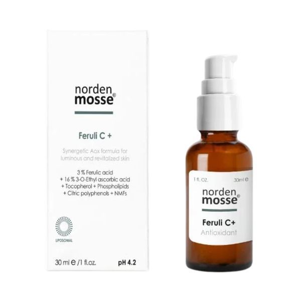 Антиоксидантная осветляющая сыворотка с витамином C и феруловой кислотой Norden Mosse Feruli C, 30 мл 190479 фото