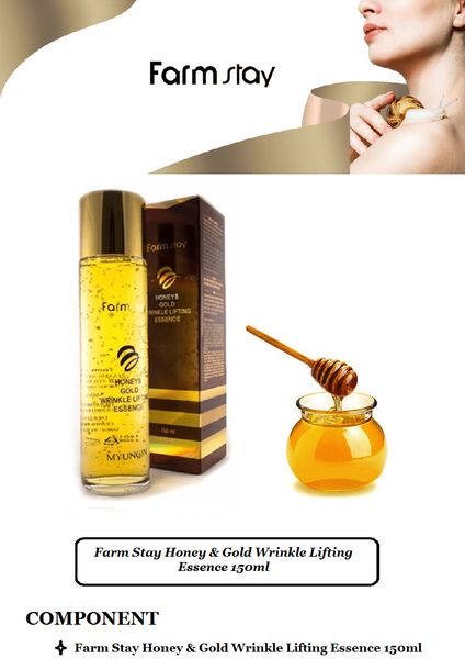 Антивозрастная эссенция с золотом и медом Farm Stay Honey&Gold Wrinkle Lifting Essence 15375 фото