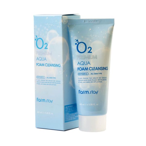 Очищающая кислородная пенка FarmStay O2 Premium Aqua Foam Cleansing 16255 фото